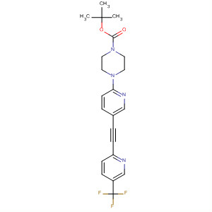 497915-49-8  1-Piperazinecarboxylic acid,4-[5-[[5-(trifluoromethyl)-2-pyridinyl]ethynyl]-2-pyridinyl]-,1,1-dimethylethyl ester