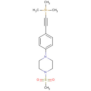 497915-55-6  Piperazine, 1-(methylsulfonyl)-4-[4-[(trimethylsilyl)ethynyl]phenyl]-