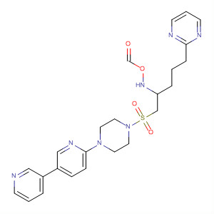 497922-63-1  Piperazine,1-[3,3'-bipyridin]-6-yl-4-[[2-(formylhydroxyamino)-5-(2-pyrimidinyl)pentyl]sulfonyl]-
