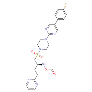 497923-05-4  Piperazine,1-[5-(4-fluorophenyl)-2-pyrimidinyl]-4-[[(2S)-2-(formylhydroxyamino)-4-(2-pyrimidinyl)butyl]sulfonyl]-