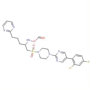 497923-17-8  Piperazine,1-[5-(2,4-difluorophenyl)-2-pyrimidinyl]-4-[[2-(formylhydroxyamino)-5-(2-pyrimidinyl)pentyl]sulfonyl]-