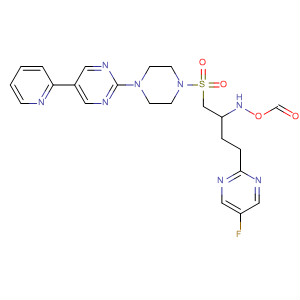 497923-51-0  Piperazine,1-[[4-(5-fluoro-2-pyrimidinyl)-2-(formylhydroxyamino)butyl]sulfonyl]-4-[5-(2-pyridinyl)-2-pyrimidinyl]-