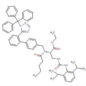 497933-84-3  L-Alanine,3-[[[[2,6-bis(1-methylethyl)phenyl]amino]carbonyl]amino]-N-(1-oxopentyl)-N-[[2'-[1-(triphenylmethyl)-1H-tetrazol-5-yl][1,1'-biphenyl]-4-yl]methyl]-,ethyl ester