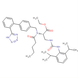 497933-85-4  L-Alanine,3-[[[[2,6-bis(1-methylethyl)phenyl]amino]carbonyl]amino]-N-(1-oxopentyl)-N-[[2'-(1H-tetrazol-5-yl)[1,1'-biphenyl]-4-yl]methyl]-, ethyl ester