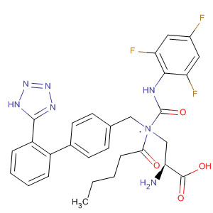 497934-05-1  L-Alanine,N-(1-oxopentyl)-N-[[2'-(1H-tetrazol-5-yl)[1,1'-biphenyl]-4-yl]methyl]-3-[[[(2,4,6-trifluorophenyl)amino]carbonyl]amino]-