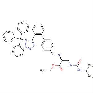 497934-10-8  L-Alanine,3-[[[(1-methylethyl)amino]carbonyl]amino]-N-[[2'-[1-(triphenylmethyl)-1H-tetrazol-5-yl][1,1'-biphenyl]-4-yl]methyl]-, ethyl ester