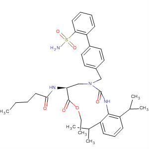 497934-16-4  L-Alanine,N-[[2'-(aminosulfonyl)[1,1'-biphenyl]-4-yl]methyl]-3-[[[[2,6-bis(1-methylethyl)phenyl]amino]carbonyl]amino]-N-(1-oxopentyl)-, ethyl ester