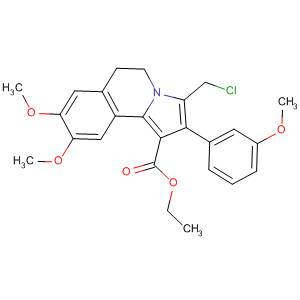 497943-94-9  Pyrrolo[2,1-a]isoquinoline-1-carboxylic acid,3-(chloromethyl)-5,6-dihydro-8,9-dimethoxy-2-(3-methoxyphenyl)-, ethylester