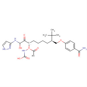 497948-20-6  Carbamic acid, [(1S)-1-[oxo(1H-pyrazol-3-ylamino)acetyl]pentyl]-,(1S)-1-[[4-(aminocarbonyl)phenoxy]methyl]-2,2-dimethylpropyl ester