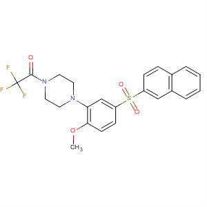 497957-19-4  Piperazine,1-[2-methoxy-5-(2-naphthalenylsulfonyl)phenyl]-4-(trifluoroacetyl)-