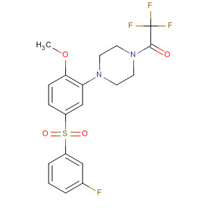 497957-24-1  Piperazine,1-[5-[(3-fluorophenyl)sulfonyl]-2-methoxyphenyl]-4-(trifluoroacetyl)-