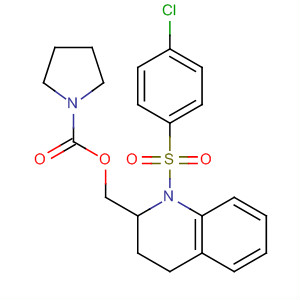 497958-04-0  1-Pyrrolidinecarboxylic acid,[1-[(4-chlorophenyl)sulfonyl]-1,2,3,4-tetrahydro-2-quinolinyl]methyl ester