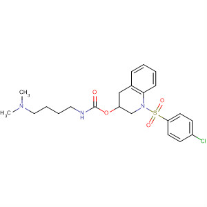 497958-91-5  Carbamic acid, [3-(dimethylamino)propyl]methyl-,1-[(4-chlorophenyl)sulfonyl]-1,2,3,4-tetrahydro-3-quinolinyl ester