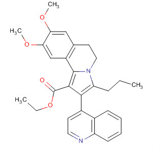 497961-75-8  Pyrrolo[2,1-a]isoquinoline-1-carboxylic acid,5,6-dihydro-8,9-dimethoxy-3-propyl-2-(4-quinolinyl)-, ethyl ester