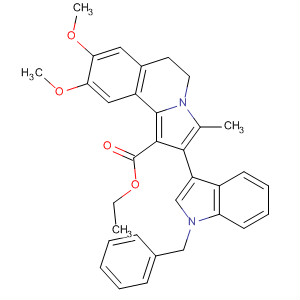 497962-11-5  Pyrrolo[2,1-a]isoquinoline-1-carboxylic acid,5,6-dihydro-8,9-dimethoxy-3-methyl-2-[1-(phenylmethyl)-1H-indol-3-yl]-,ethyl ester