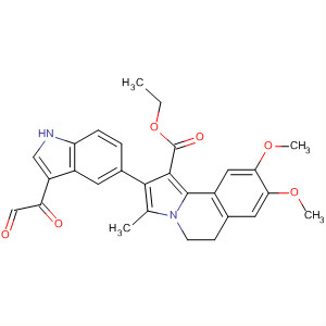 497962-27-3  Pyrrolo[2,1-a]isoquinoline-1-carboxylic acid,5,6-dihydro-8,9-dimethoxy-3-methyl-2-[3-(oxoacetyl)-1H-indol-5-yl]-,ethyl ester