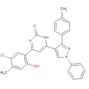 497962-96-6  2(1H)-Pyrimidinethione,4-(5-chloro-2-hydroxy-4-methylphenyl)-6-[3-(4-methylphenyl)-1-phenyl-1H-pyrazol-4-yl]-