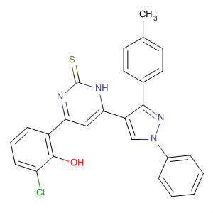 497962-99-9  2(1H)-Pyrimidinethione,4-(3-chloro-2-hydroxyphenyl)-6-[3-(4-methylphenyl)-1-phenyl-1H-pyrazol-4-yl]-