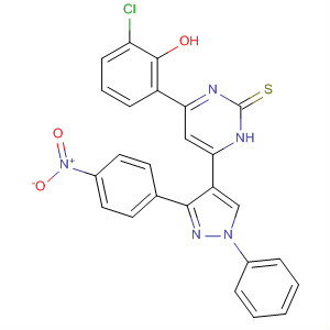 497963-02-7  2(1H)-Pyrimidinethione,4-(3-chloro-2-hydroxyphenyl)-6-[3-(4-nitrophenyl)-1-phenyl-1H-pyrazol-4-yl]-