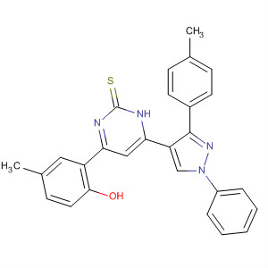 497963-04-9  2(1H)-Pyrimidinethione,4-(2-hydroxy-5-methylphenyl)-6-[3-(4-methylphenyl)-1-phenyl-1H-pyrazol-4-yl]-