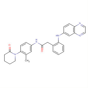 498540-53-7  Benzeneacetamide,N-[3-methyl-4-(2-oxo-1-piperidinyl)phenyl]-a-(6-quinoxalinylamino)-
