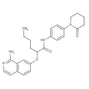 498540-86-6  Hexanamide,2-[(1-amino-7-isoquinolinyl)oxy]-N-[4-(2-oxo-1-piperidinyl)phenyl]-