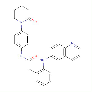 498541-15-4  Benzeneacetamide,N-[4-(2-oxo-1-piperidinyl)phenyl]-a-(6-quinolinylamino)-