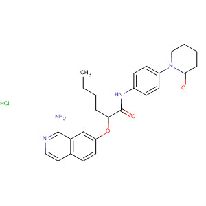 498541-71-2  Hexanamide,2-[(1-amino-7-isoquinolinyl)oxy]-N-[4-(2-oxo-1-piperidinyl)phenyl]-,monohydrochloride