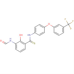 498552-84-4  Benzenecarbothioamide,3-(formylamino)-2-hydroxy-N-[4-[3-(trifluoromethyl)phenoxy]phenyl]-