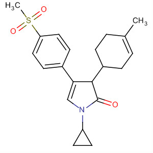 498556-79-9  2H-Pyrrol-2-one,1-cyclopropyl-1,5-dihydro-3-(4-methylphenyl)-4-[4-(methylsulfonyl)phenyl]-