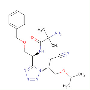 498576-18-4  Propanamide,2-amino-N-[(1S)-1-[1-[(1R)-2-cyano-1-[(1-methylethoxy)methyl]ethyl]-1H-tetrazol-5-yl]-2-(phenylmethoxy)ethyl]-2-methyl-