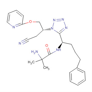 498576-19-5  Propanamide,2-amino-N-[(1R)-1-[1-[(1R)-1-(cyanomethyl)-2-(2-pyridinyloxy)ethyl]-1H-tetrazol-5-yl]-4-phenylbutyl]-2-methyl-