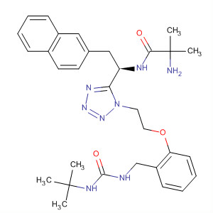 498576-25-3  Propanamide,2-amino-N-[(1R)-1-[1-[2-[2-[[[[(1,1-dimethylethyl)amino]carbonyl]amino]methyl]phenoxy]ethyl]-1H-tetrazol-5-yl]-2-(2-naphthalenyl)ethyl]-2-methyl-