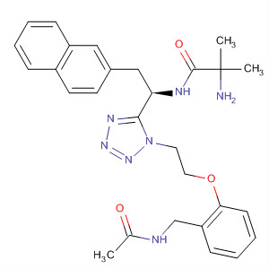 498576-26-4  Propanamide,N-[(1R)-1-[1-[2-[2-[(acetylamino)methyl]phenoxy]ethyl]-1H-tetrazol-5-yl]-2-(2-naphthalenyl)ethyl]-2-amino-2-methyl-