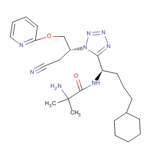 498576-35-5  Propanamide,2-amino-N-[(1R)-1-[1-[(1R)-1-(cyanomethyl)-2-(2-pyridinyloxy)ethyl]-1H-tetrazol-5-yl]-4-cyclohexylbutyl]-2-methyl-