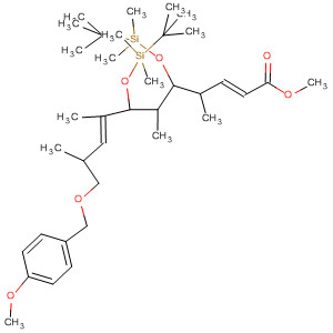 498579-06-9  2,8-Undecadienoic acid,5,7-bis[[(1,1-dimethylethyl)dimethylsilyl]oxy]-11-[(4-methoxyphenyl)methoxy]-4,6,8,10-tetramethyl-, methyl ester, (2E,4S,5R,6S,7R,8E,10S)-