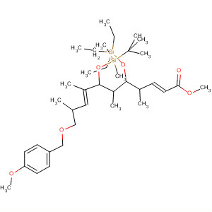 498579-25-2  2,8-Undecadienoic acid,7-[[(1,1-dimethylethyl)dimethylsilyl]oxy]-11-[(4-methoxyphenyl)methoxy]-4,6,8,10-tetramethyl-5-[(triethylsilyl)oxy]-, methyl ester,(2E,4S,5R,6S,7R,8E,10S)-