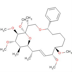 498580-08-8  4,19-Dioxabicyclo[13.3.1]nonadec-12-ene,1,10,11,17,18-pentamethoxy-2,14,16-trimethyl-5-phenyl-,(1R,2R,5S,10S,11R,12E,14S,15S,16R,17S,18R)-