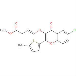 498581-78-5  3-Butenoic acid,4-[[6-chloro-2-(5-methyl-2-thienyl)-4-oxo-4H-1-benzopyran-3-yl]oxy]-,methyl ester, (3E)-