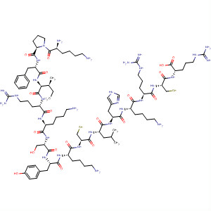 499106-15-9  L-Arginine,L-lysyl-L-prolyl-L-phenylalanyl-L-isoleucyl-L-arginyl-L-lysyl-L-seryl-L-tyrosyl-L-lysyl-L-cysteinyl-L-leucyl-L-histidyl-L-lysyl-L-arginyl-L-cysteinyl-