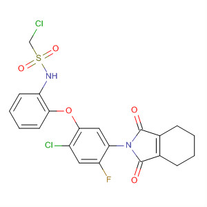 499122-80-4  Methanesulfonamide,1-chloro-N-[2-[2-chloro-4-fluoro-5-(1,3,4,5,6,7-hexahydro-1,3-dioxo-2H-isoindol-2-yl)phenoxy]phenyl]-