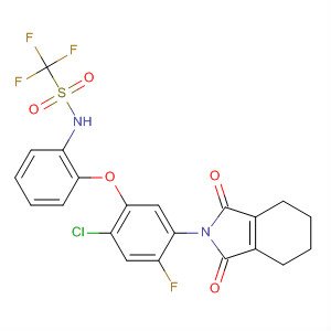 499122-82-6  Methanesulfonamide,N-[2-[2-chloro-4-fluoro-5-(1,3,4,5,6,7-hexahydro-1,3-dioxo-2H-isoindol-2-yl)phenoxy]phenyl]-1,1,1-trifluoro-