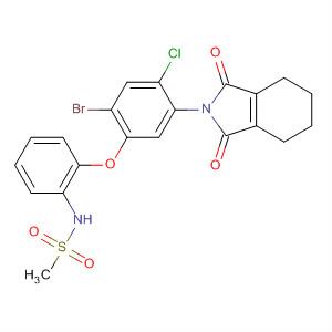 499122-87-1  Methanesulfonamide,N-[2-[2-bromo-4-chloro-5-(1,3,4,5,6,7-hexahydro-1,3-dioxo-2H-isoindol-2-yl)phenoxy]phenyl]-