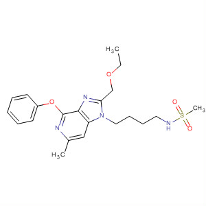499127-04-7  Methanesulfonamide,N-[4-[2-(ethoxymethyl)-6-methyl-4-phenoxy-1H-imidazo[4,5-c]pyridin-1-yl]butyl]-