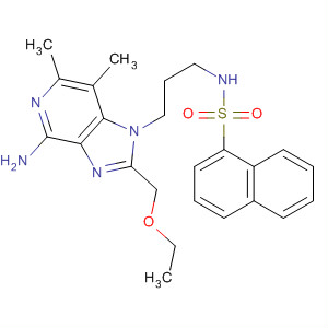 499128-06-2  1-Naphthalenesulfonamide,N-[3-[4-amino-2-(ethoxymethyl)-6,7-dimethyl-1H-imidazo[4,5-c]pyridin-1-yl]propyl]-