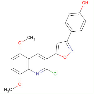 499131-53-2  Phenol, 4-[5-(2-chloro-5,8-dimethoxy-3-quinolinyl)-3-isoxazolyl]-