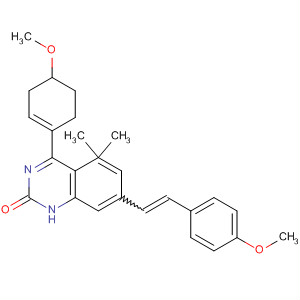 499132-40-0  2(1H)-Quinazolinone,3,4,5,6-tetrahydro-4-(4-methoxyphenyl)-7-[2-(4-methoxyphenyl)ethenyl]-5,5-dimethyl-