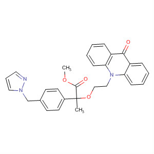 499143-61-2  Benzenepropanoic acid,2-[2-(9-oxo-10(9H)-acridinyl)ethoxy]-4-(1H-pyrazol-1-ylmethyl)-, methylester