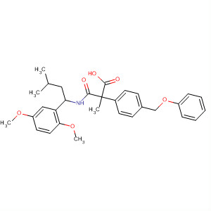 499147-75-0  Benzenepropanoic acid,2-[[[1-(2,5-dimethoxyphenyl)-3-methylbutyl]amino]carbonyl]-4-(phenoxymethyl)-