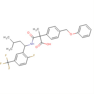 499147-81-8  Benzenepropanoic acid,2-[[[1-[2-fluoro-5-(trifluoromethyl)phenyl]-3-methylbutyl]amino]carbonyl]-4-(phenoxymethyl)-